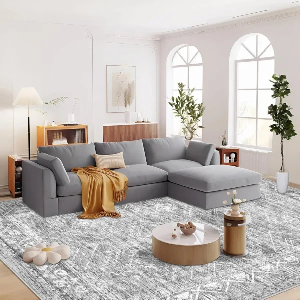 Large Living Room Area Rug 8x10 Machine Washable
