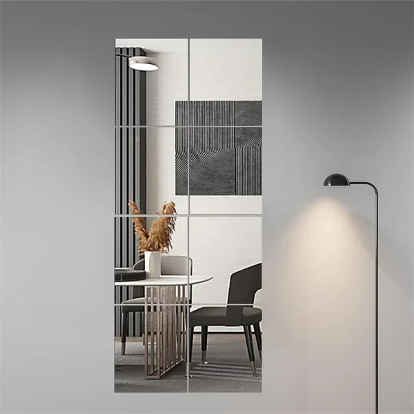 4pcs 20*20cm Wall Sticker DIY Self-adhesive Mirror